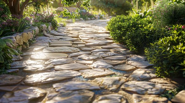 Créer une allée de jardin en pierre naturelle: élégance et durabilité